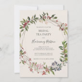 Invitation Fête Chic Botanique Champagne Bridal Tea Party (Devant)