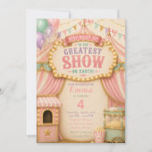 Invitation Fête Cirque Pastel (Devant)