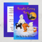 Invitation Fête Citrouille de la caravane Ghosts & Friends (Devant / Derrière)