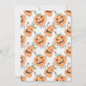 Invitation Fête citrouille d'Halloween orange moderne (Dos)