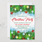 Invitation Fête classique de Noël Joyeux (Devant)
