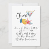Invitation Fête Cocktail Apéritif Côtiers (Devant)