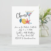 Invitation Fête Cocktail Apéritif Côtiers (Debout devant)