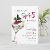 Invitation Fête Cocktail de Fêtes de Fête (Debout devant)