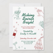 Invitation Fête Cocktail de Fêtes de Fête (Devant)