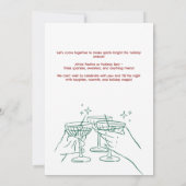 Invitation Fête Cocktail de Fêtes de Fête (Dos)