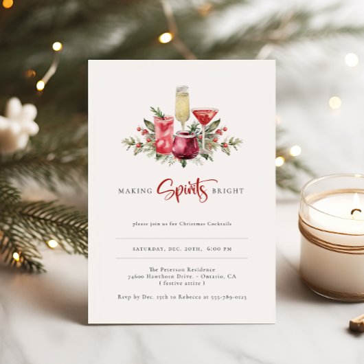 Invitation Fête Cocktail de Fêtes de Fête