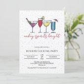 Invitation Fête Cocktail de Fêtes de Fête (Debout devant)