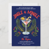 Invitation Fête Cocktail de Noël Jingle Mingle (Devant)