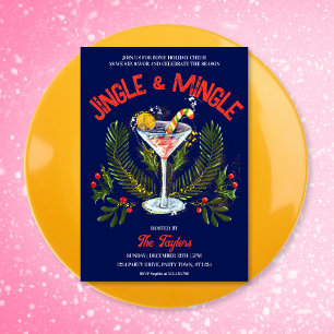 Invitation Fête Cocktail de Noël Jingle Mingle