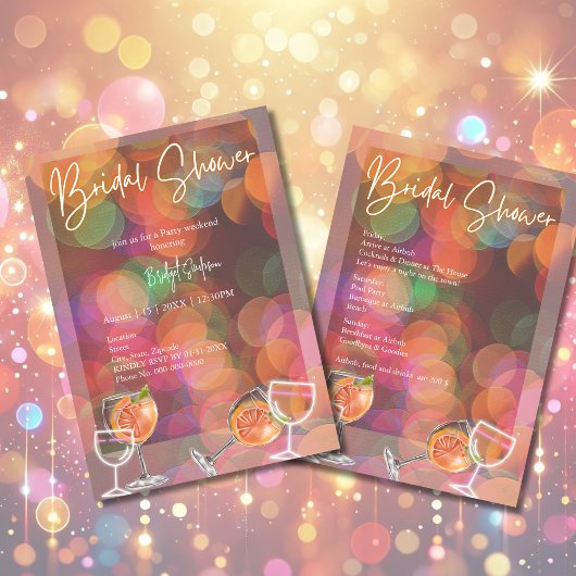 Invitation Fête & Cocktail fin de semaine de la douche de nag