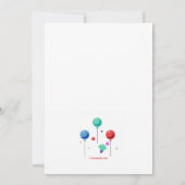 Invitation Fête colorée du 18e anniversaire (Dos)