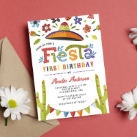 Fête colorée moderne Mexicaine Premier anniversair