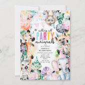 Invitation Fête comme c'est votre anniversaire Sarfari Thème  (Devant)