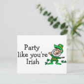 Invitation Fête comme toi irlandais (Debout devant)