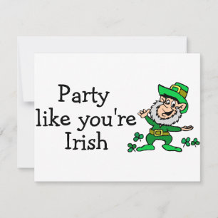 Invitation Fête comme toi irlandais