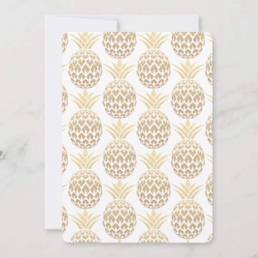 Invitation Fête comme un ananas 25e anniversaire de Mariage (Dos)