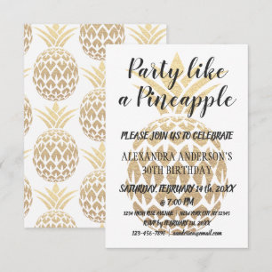 Invitation Fête comme un ananas N'importe quel âge Anniversai