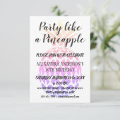 Invitation Fête comme un ananas N'importe quel âge Anniversai (Debout devant)