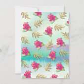 Invitation Fête comme un anniversaire tropical d'ananas (Dos)