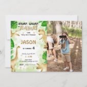 Invitation Fête Comme Un Dinosaure, Photo Anniversaire (Devant)