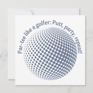 Invitation Fête comme un golfeur