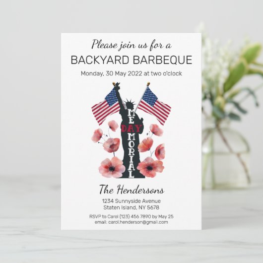 Invitation Fête commémorative (Debout devant)