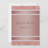 Invitation Fête commémorative Glitzy Rose Gold & Diamond Gem (Devant)