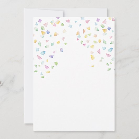 Invitation Fête Confetti Forêt Animaux Fête Casquettes Annive (Dos)