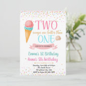 Invitation Fête conjointe crème glacée (Debout devant)