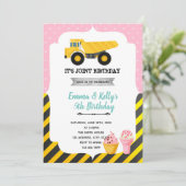 Invitation Fête conjointe de construction de crème glacée (Debout devant)