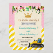 Invitation Fête conjointe de la Princesse (Devant / Derrière)