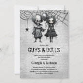 Invitation Fête conjointe d'Halloween et d'anniversaire (Devant)