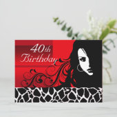 Invitation Fête Cool du 40e anniversaire (Debout devant)