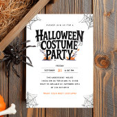 Invitation Fête Costume d'Halloween d'automne éffrayant