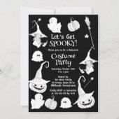 Invitation Fête Costume d'Halloween Éffrayante (Devant)