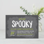 Invitation Fête Costume d'Halloween Éffrayante (Debout devant)