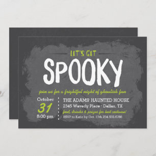 Invitation Fête Costume d'Halloween Éffrayante