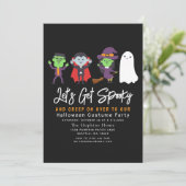 Invitation Fête Costume d'Halloween Éffrayante (Debout devant)