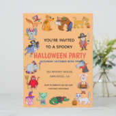 Invitation Fête Costume Enfants Halloween (Debout devant)