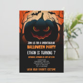 Invitation Fête Costume Halloween fête d'anniversaire (Debout devant)
