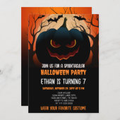 Invitation Fête Costume Halloween fête d'anniversaire (Devant / Derrière)