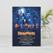 Invitation Fête Costume Halloween moderne Anniversaire (Debout devant)