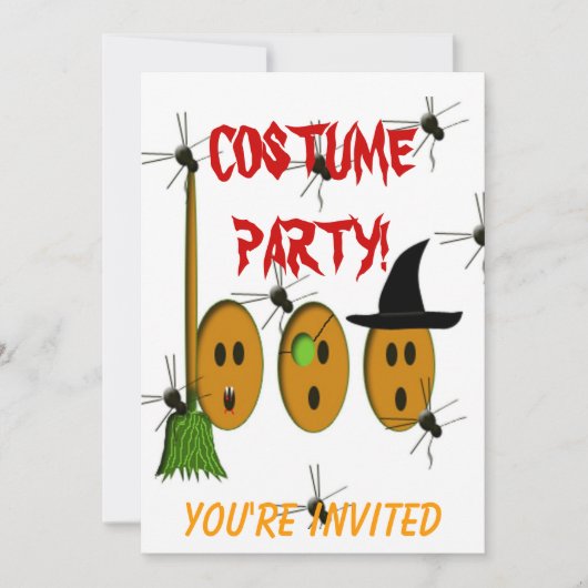 Invitation Fête Costumée (Devant)