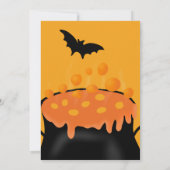 Invitation Fête costumée de chauves-souris à potion orange d' (Dos)