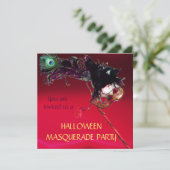 Invitation FÊTE COSTUMÉE D'HALLOWEEN, Bourgogne rouge (Debout devant)