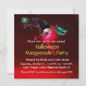 Invitation FÊTE COSTUMÉE D'HALLOWEEN, Bourgogne rouge (Dos)