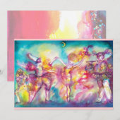 INVITATION FÊTE COSTUMÉE, MASQUES DE MARDI GRAS, DANSE, MUSIQ (Devant / Derrière)