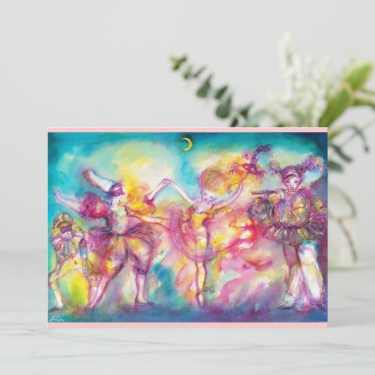 INVITATION FÊTE COSTUMÉE,MASQUES DE MARDI GRAS,DANSE ,MUSIQUE (Debout devant)