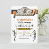 Invitation Fête Costumée Sorcières et Squelettes Danseurs (Debout devant)